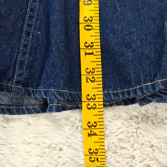 VTG Denim Mermaid Midi Skirt Womens M Studio West Cottagecore Praire Cowgirl - Picture 8 of 11